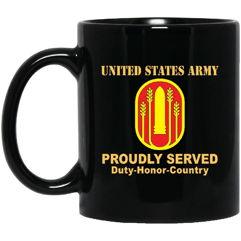 trendy mugs for tea lovers-US ARMY 196 MANEUVER ENHANCEMENT BRIGADE- 11 oz - 15 oz Black Mug