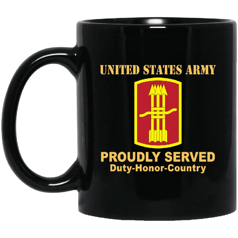 best mugs for coffee enthusiasts-US ARMY 197TH FIRES BRIGADE- 11 oz - 15 oz Black Mug