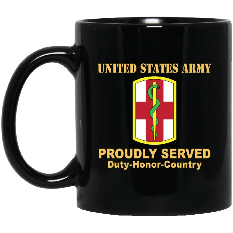 best coffee mugs for office-US ARMY 1ST MEDICAL BRIGADE- 11 oz - 15 oz Black Mug