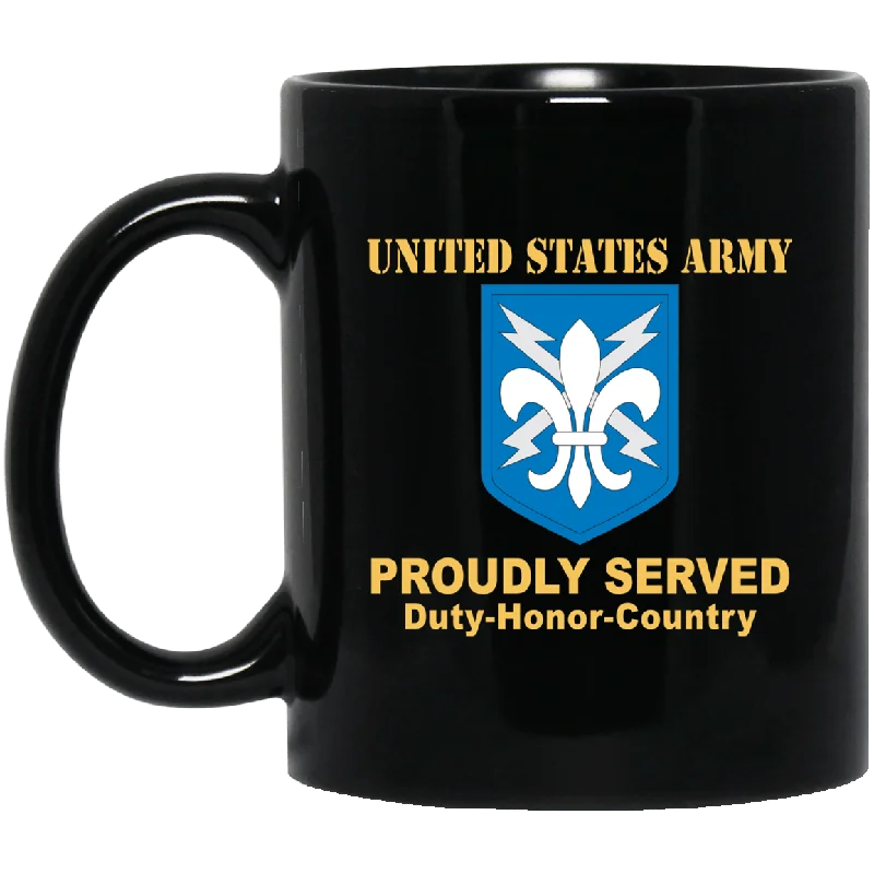 funny mugs for coworkers birthday-US ARMY 205TH MILITARY INTELLIGENCE BRIGADE- 11 oz - 15 oz Black Mug