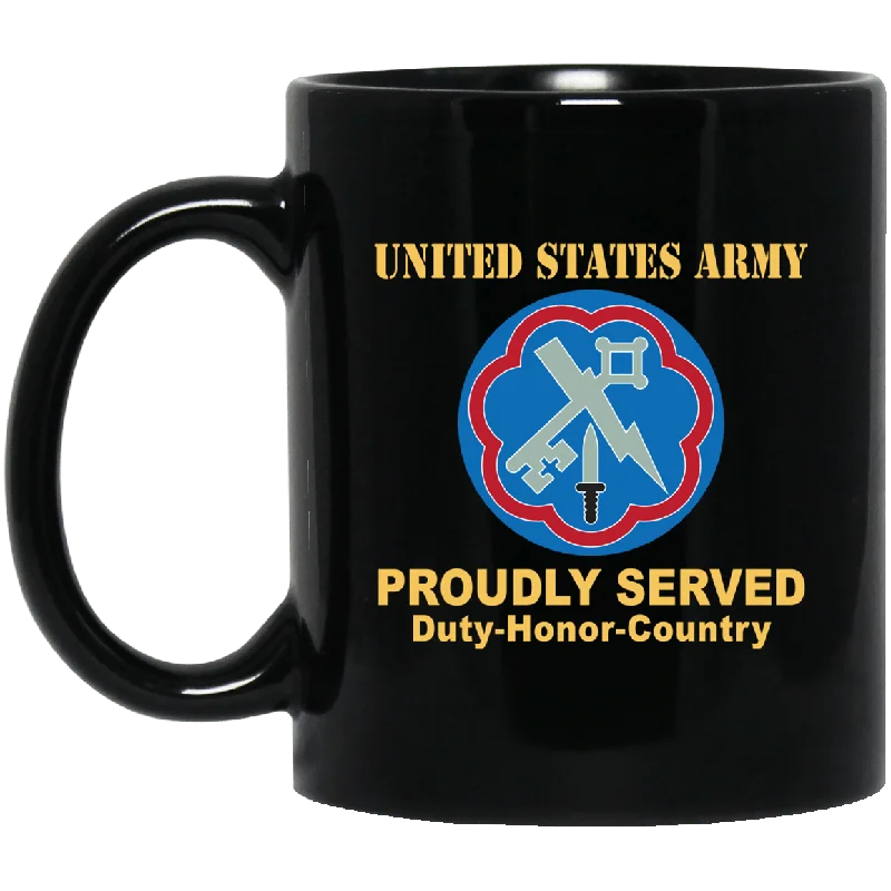 custom mugs for promotional gifts-US ARMY 207 MILITARY INTELLIGENCE BRIGADE- 11 oz - 15 oz Black Mug