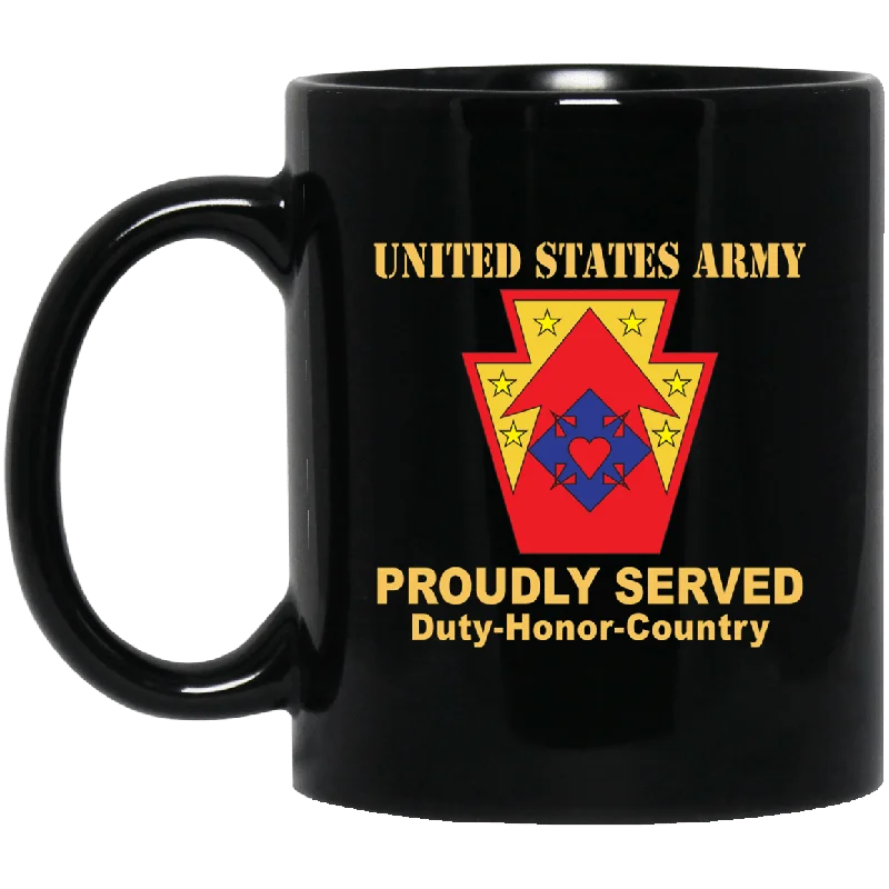 cute coffee mugs with animals-US ARMY 213 SUPPORT GROUP- 11 oz - 15 oz Black Mug