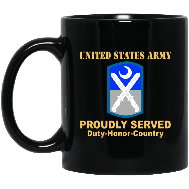 personalized mugs for friends-US ARMY 218TH MANEUVER ENHANCEMENT BRIGADE - 11 oz - 15 oz Black Mug