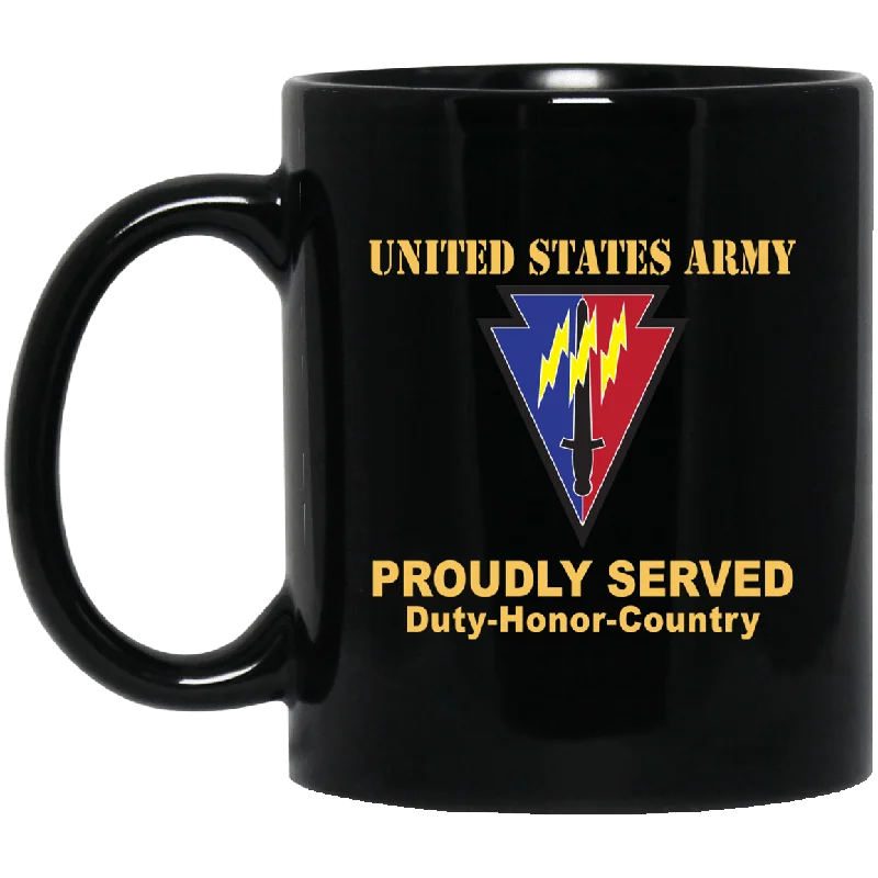 insulated tea mugs for work-US ARMY 219TH BATTLEFIELD SURVEILLANCE- 11 oz - 15 oz Black Mug