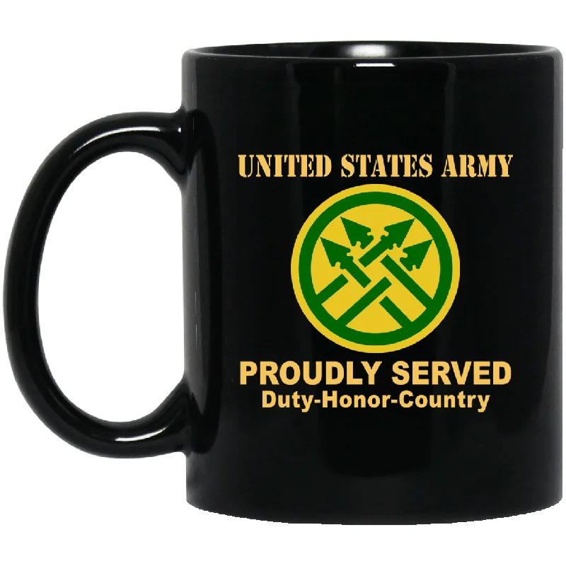 cute coffee cups for morning coffee-US ARMY 220TH MILITARY POLICE BRIGADE- 11 oz - 15 oz Black Mug