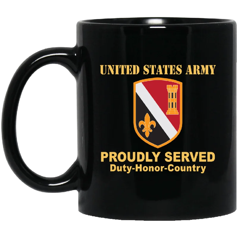 beautiful ceramic mugs-US ARMY 225TH ENGINEER BRIGADE- 11 oz - 15 oz Black Mug