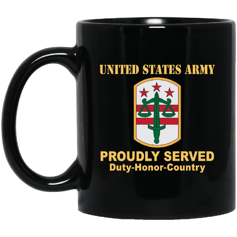 best ceramic mugs for coffee-US ARMY 260TH MILITARY POLICE BRIGADE- 11 oz - 15 oz Black Mug