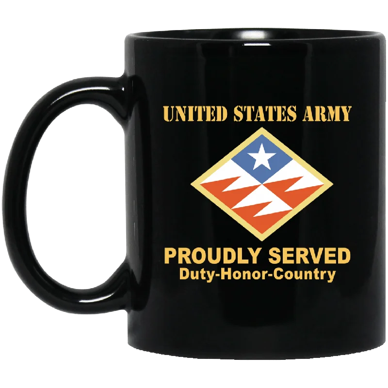 creative coffee mugs-US ARMY 261 SIGNAL BRIGADE - 11 oz - 15 oz Black Mug