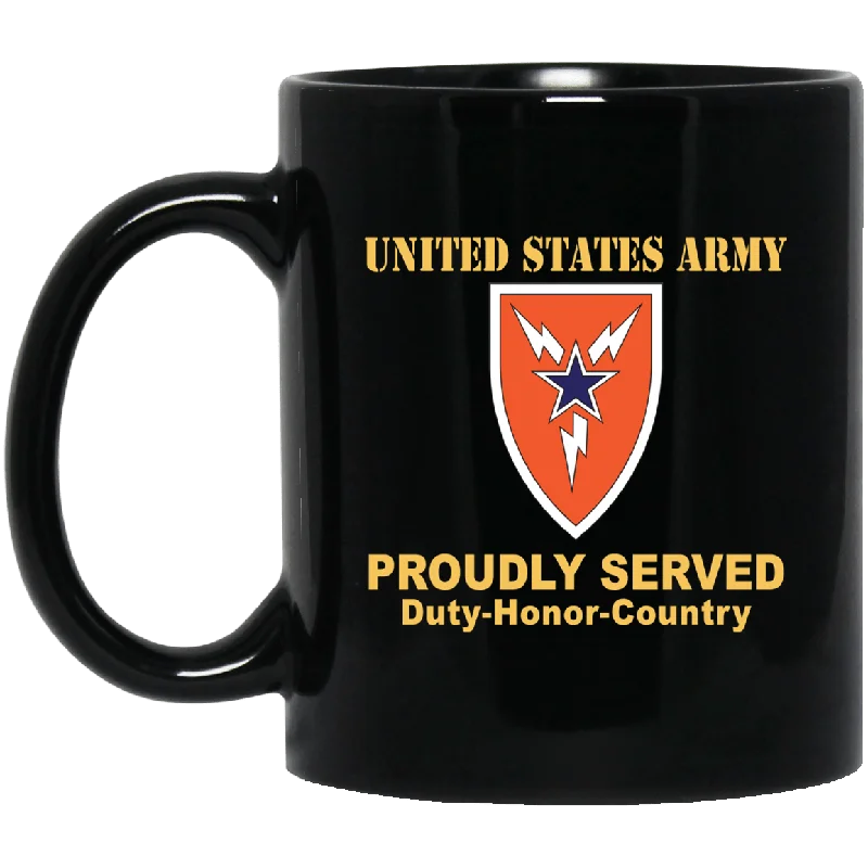 microwave safe coffee mugs-US ARMY 3RD SIGNAL BRIGADE- 11 oz - 15 oz Black Mug