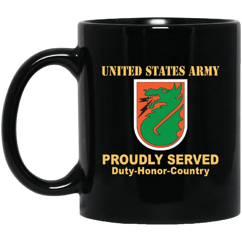 ceramic mugs for coffee lovers-US ARMY 5TH SIGNAL COMMAND- 11 oz - 15 oz Black Mug