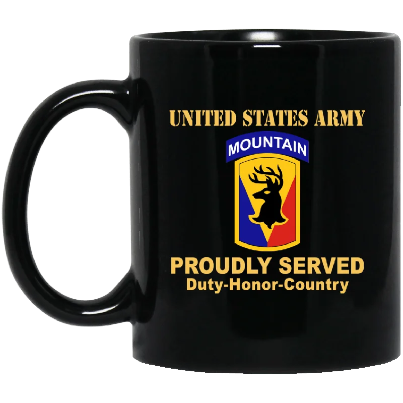 eco friendly coffee mugs-US ARMY 86TH INFANTRY BRIGADE COMBAT TEAM - 11 oz - 15 oz Black Mug