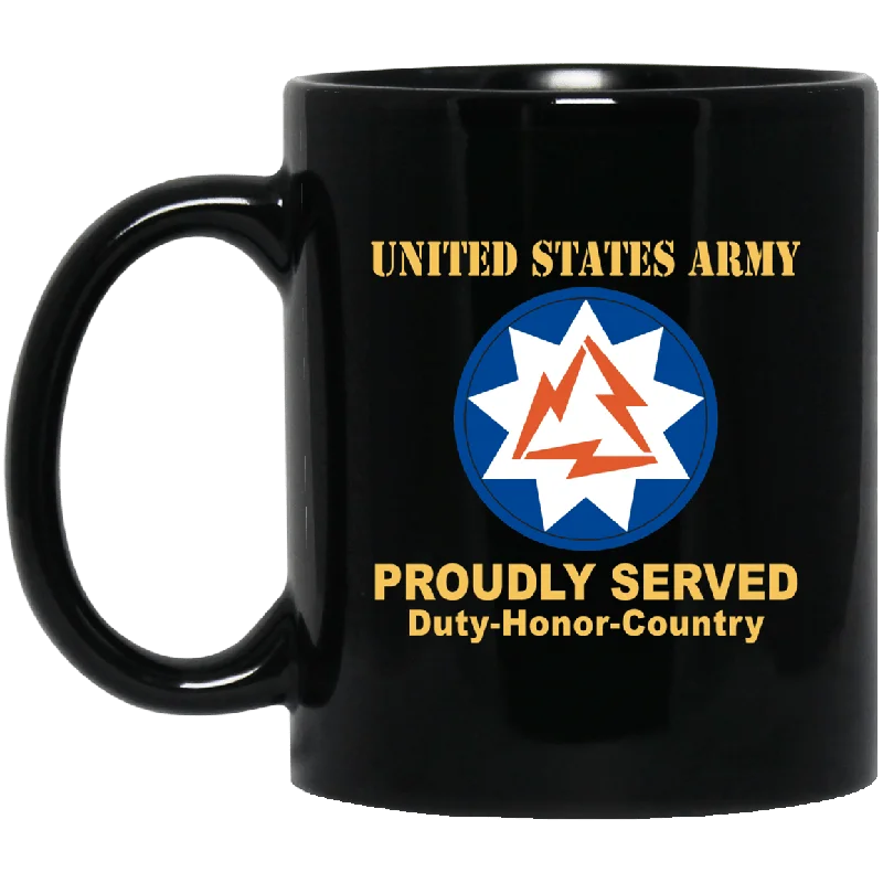 novelty mugs for work holidays-US ARMY 93RD SIGNAL BRIGADE - 11 oz - 15 oz Black Mug