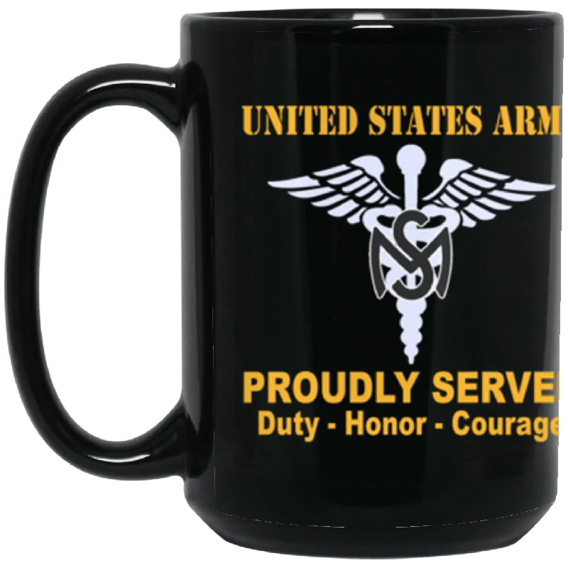 best mugs for gifts-US Army Medical Service Corps 15 oz. Black Mug