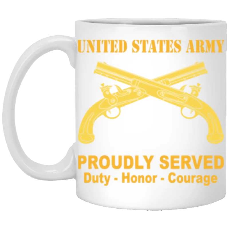 funny coffee cups for students-US Army Military Police Corps Proudly Served Core Values 11 oz. White Mug