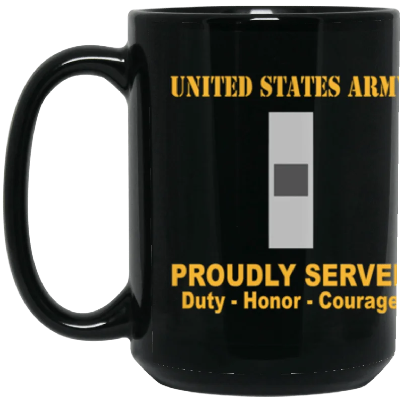 microwave safe coffee mugs-US Army W-1 Warrant Officer 1 W1 WO1 Warrant Officer Ranks Proudly Served Core Values 15 oz. Black Mug