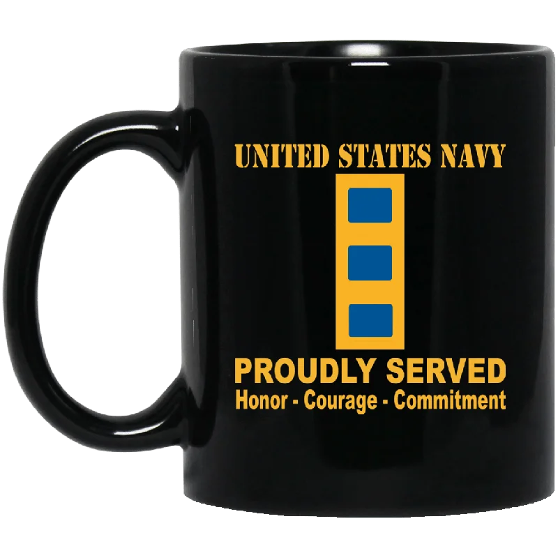 coffee mugs for couples-US Navy W-2 Chief Warrant Officer 2 W2 CW2 Warrant Officer Black Mug 11 oz - 15 oz