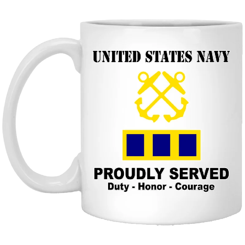 luxury coffee mugs for home-US Navy W-2 Chief Warrant Officer 2 W2 CW2 Warrant Officer Ranks T shirt White Coffee Mug - Stainless Travel Mug