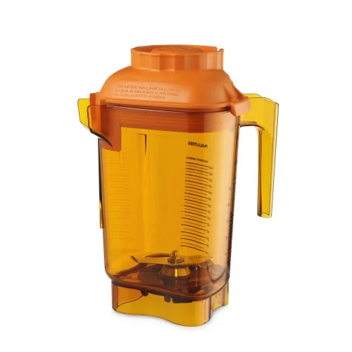 insulated coffee cups for work-Vitamix 58990 Advance 48 oz. Orange Deluxe TRITAN® Copolyester Blender Jar with Wet Blade Assembly and Lid for Vitamix Blenders