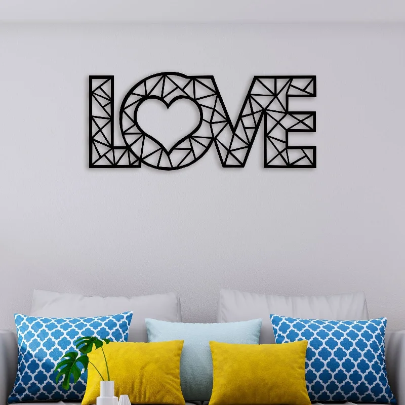 colorful pop art paintings-Abstract Love Metal Wall Art