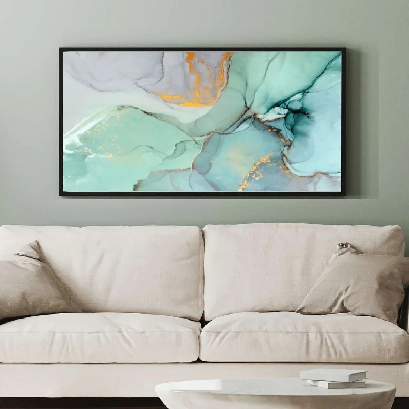 large contemporary wall art-Abstract Marble Painting - Framed Art