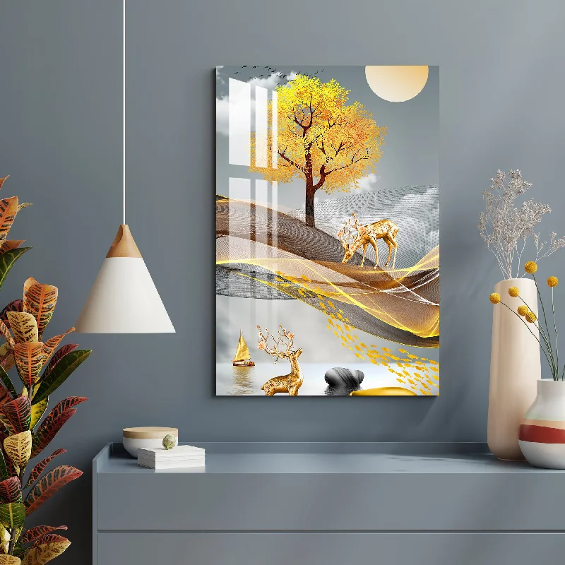 contemporary painting decor-Abstract Scenery Acrylic Wall Art