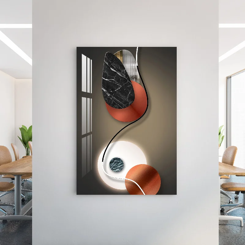 modern art for home office-Abstract Shapes Acrylic Wall Art