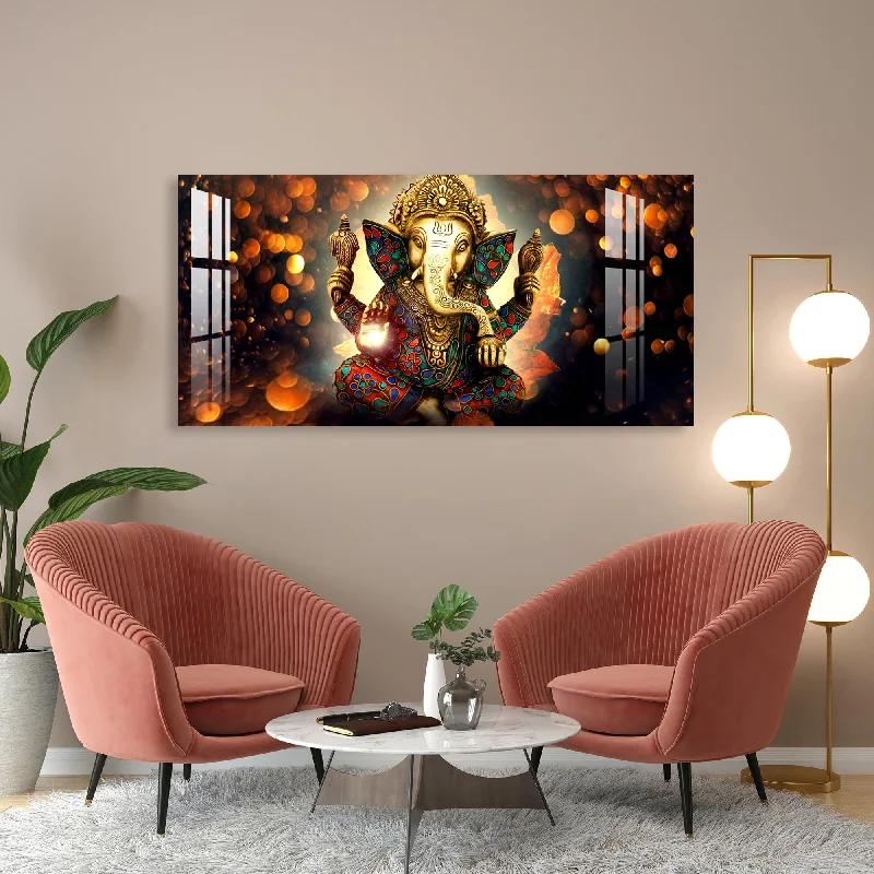 luxury wall art decor-Alluring Ganesha Acrylic Wall Art