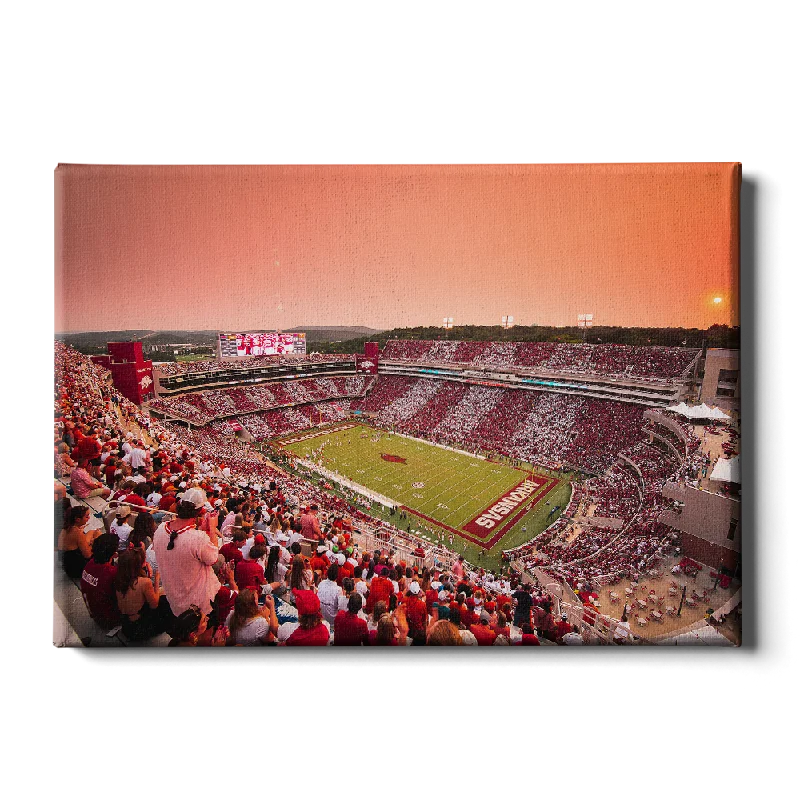 canvas art for bedroom-Arkansas Razorbacks - Aerial Donald W. Reynolds Razorback Stadium