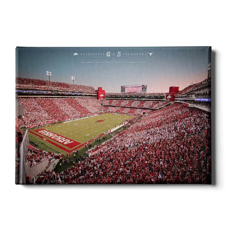 urban canvas wall art-Arkansas Razorbacks - Razorbacks 49 Longhorns 21