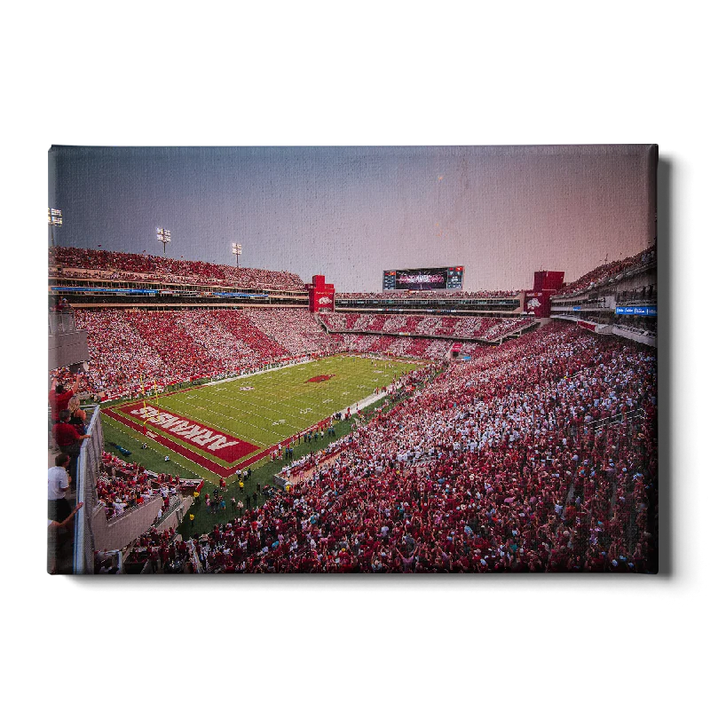 large abstract paintings for home-Arkansas Razorbacks - Touchdown Arkansas Stripe Out