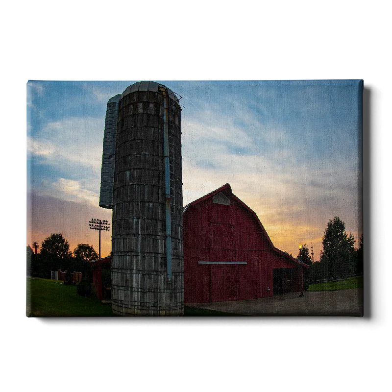 motivational art for living room-Auburn Tigers - Lowder Barn Sunset