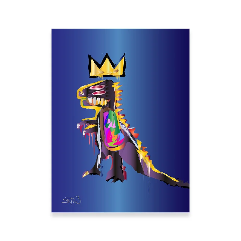 luxury framed paintings-Basquiat Dinosaur