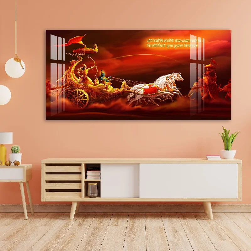 modern interior wall art-Bhagwat Geeta Acrylic Wall Art