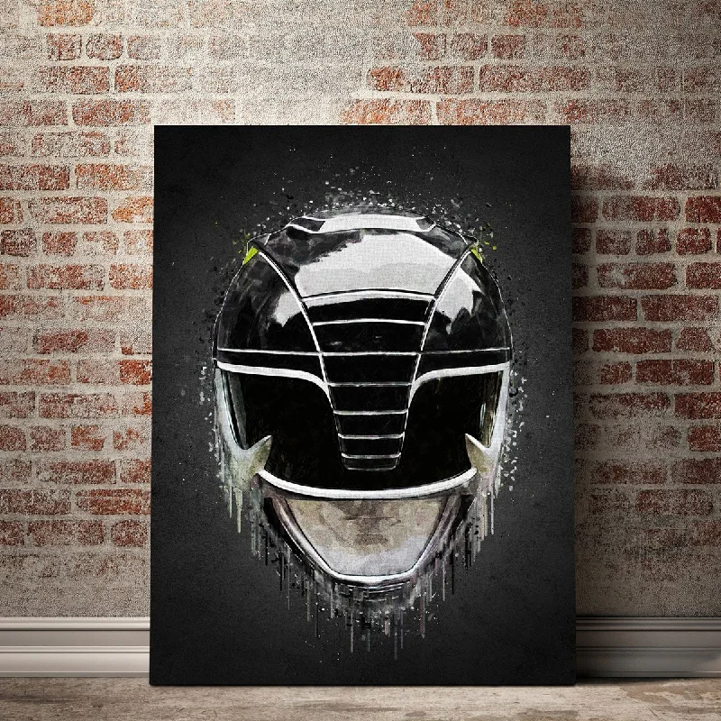 bright abstract canvas wall art-Black Ranger  Portrait