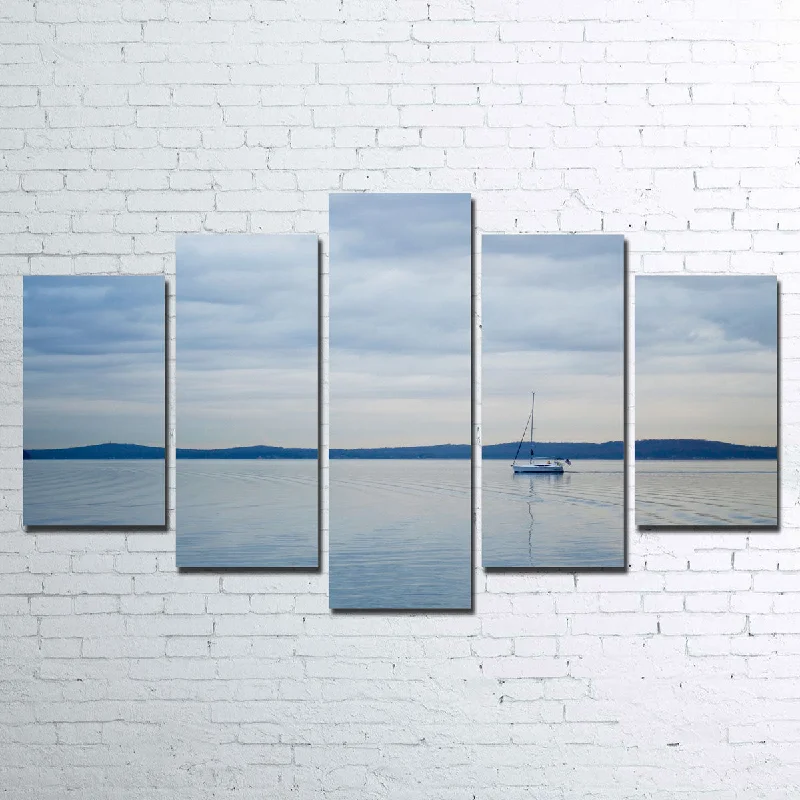 watercolor wall art-Blue Light Canvas Set