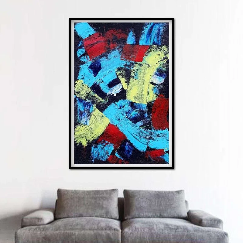 vibrant abstract wall art-Bring it On - Acrylic on Handmade Paper Painting