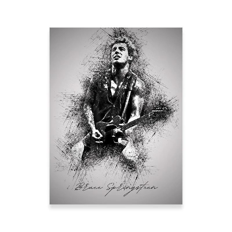 industrial style wall art-Bruce Springsteen back in the day