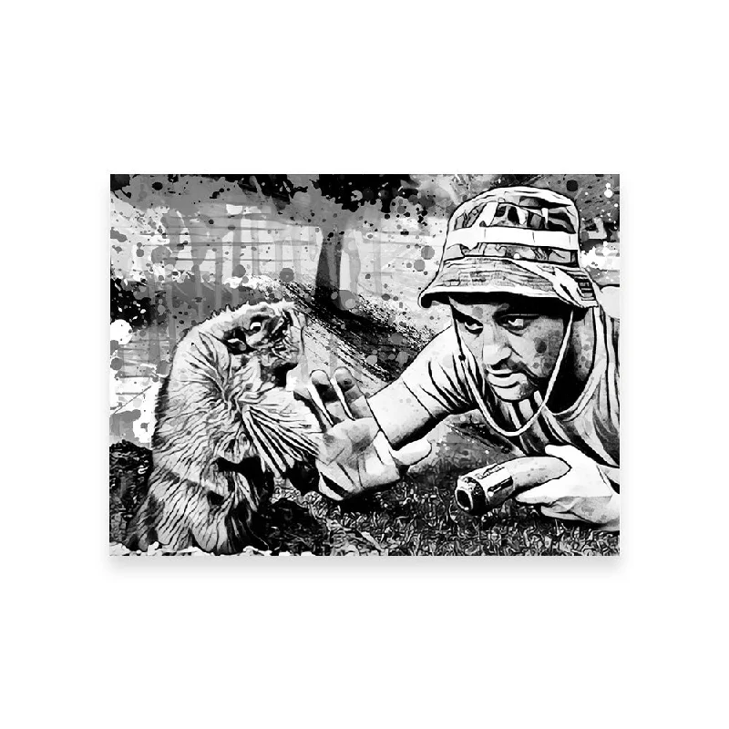 tropical nature wall paintings-Caddyshack Grayscale