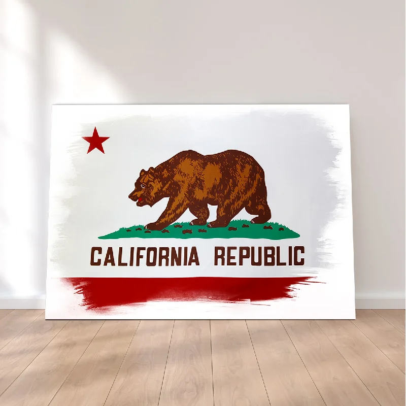 vibrant abstract wall art-California State Flag