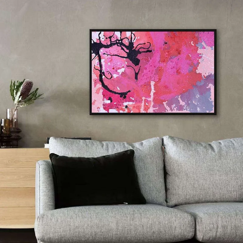 minimalist room wall decor-Candied Love - Acrylic on Handmade Paper Painting