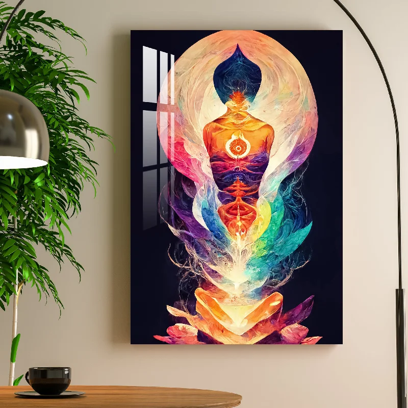 contemporary art for home decor-Chakra Balancing Acrylic Wall Art