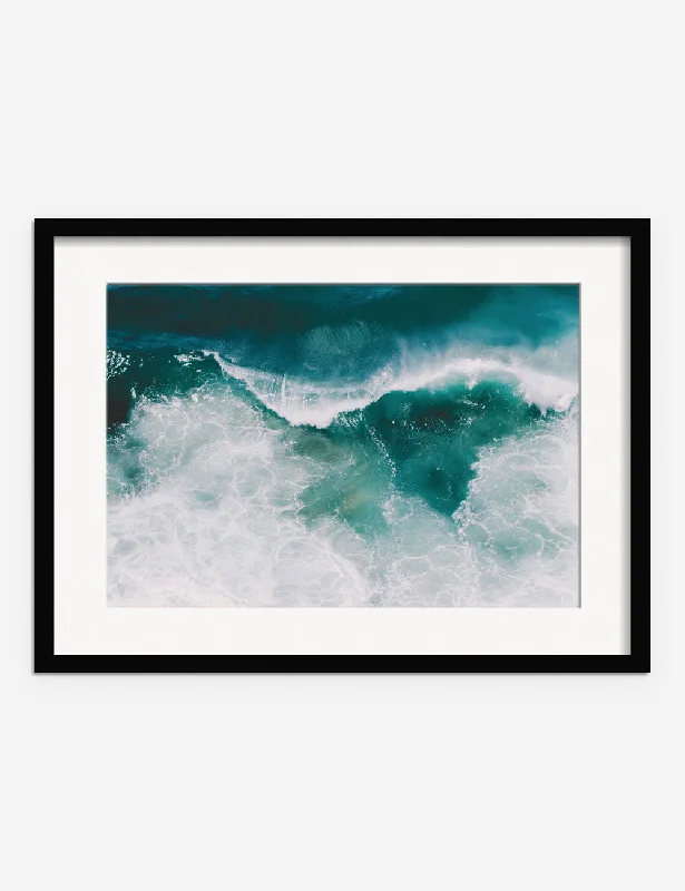 motivational home decor art-Crashing Waves Photography Print by Ingrid Beddoes