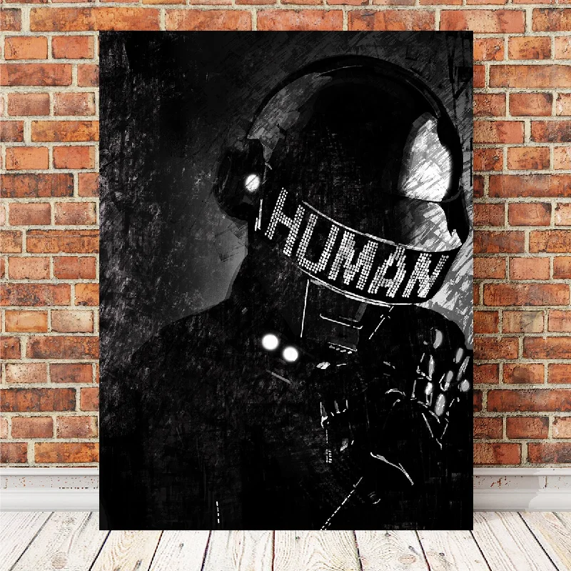 wall paintings for dining room-Daft Punk Thomas