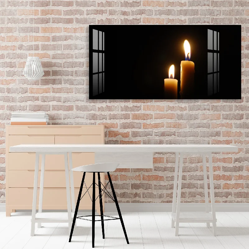 cityscape photography wall art-Dripping Candle Acrylic Wall Art