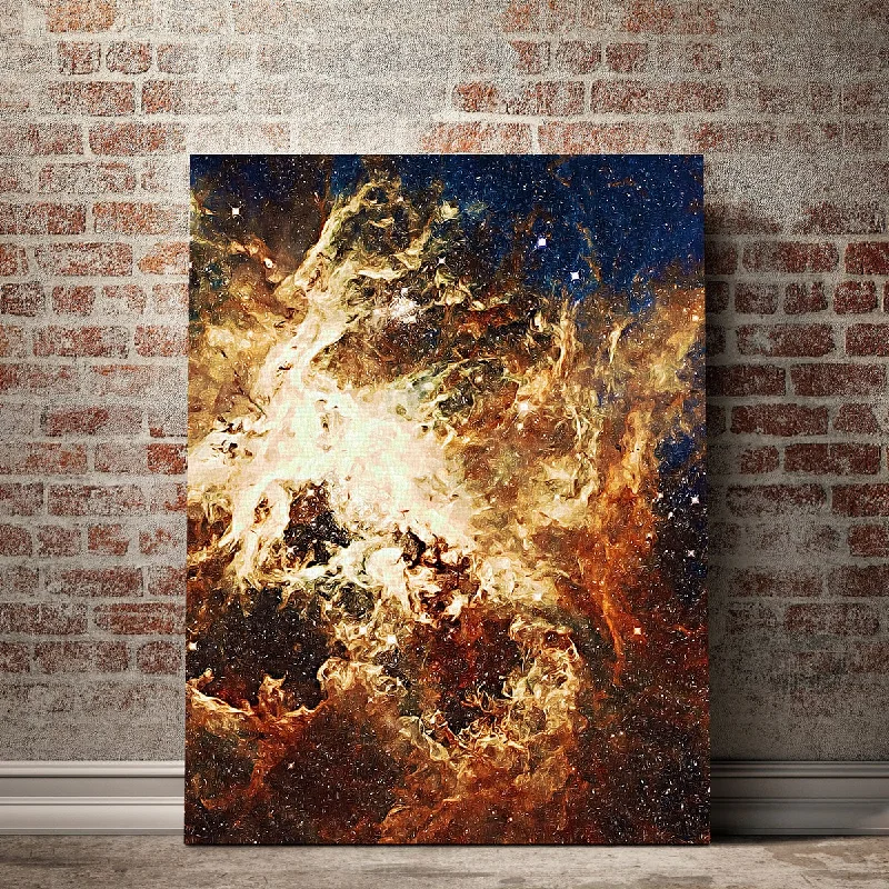 modern canvas paintings-Ember of Stars Vertical