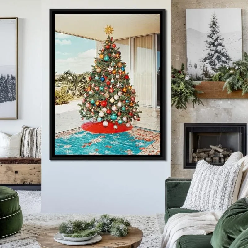 natural scenery canvas art-Festive Christmas Splendor by the Window