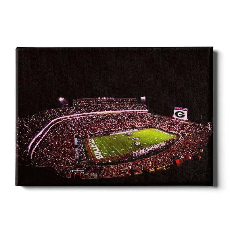 geometric canvas wall prints-Georgia Bulldogs - Georgia Bulldogs Sanford Lights