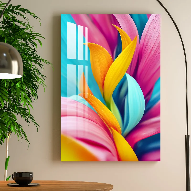 modern geometric paintings-Happy Colours Acrylic Wall Art