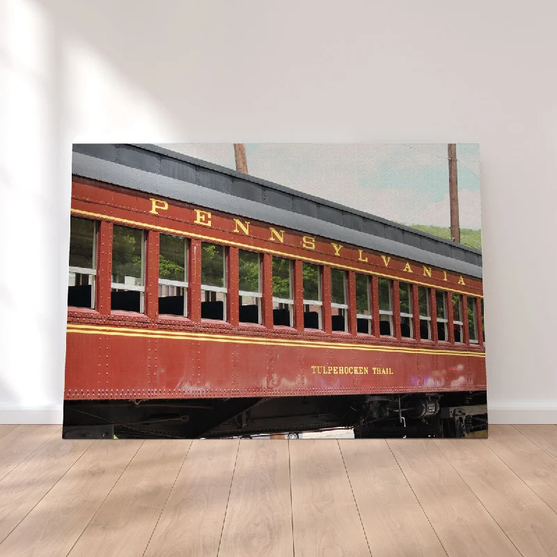 black and white art for home-Historic Railroad Car