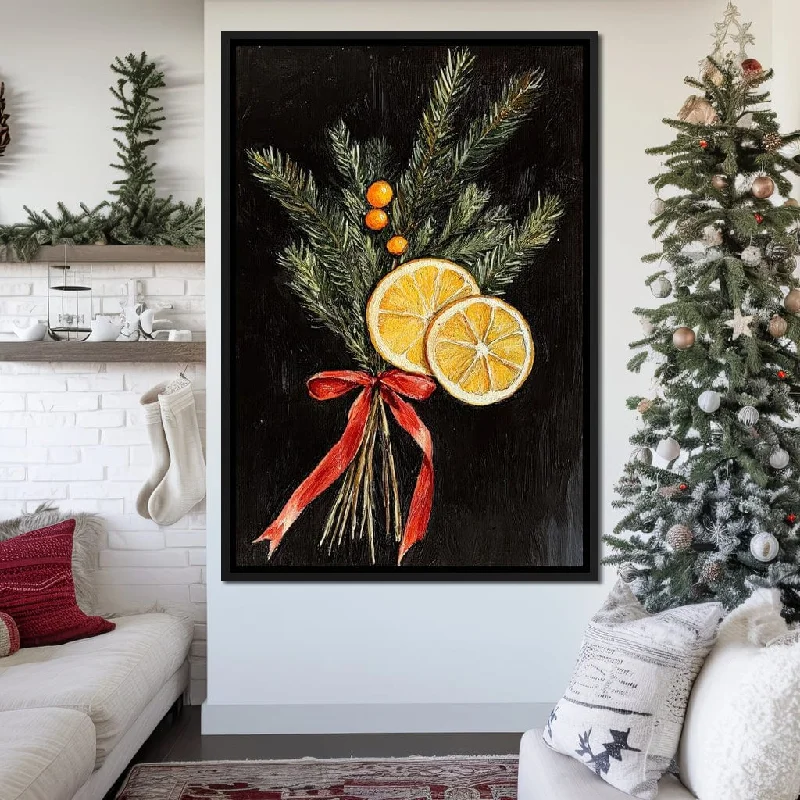 large botanical prints for walls-Holidays Citrus Elegance